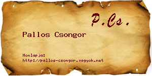 Pallos Csongor névjegykártya