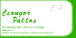 csongor pallos business card